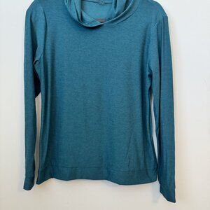 Beyond Yoga Size Medium (M) Women's Teal Blue Hooded Long Sleeve Athletic Top Ca